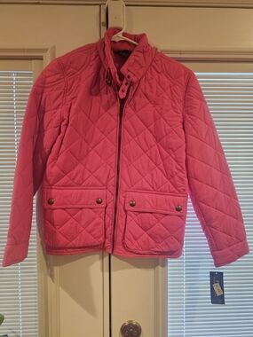 Polo by Ralph Lauren Bright Pink Quilted Puffer Jacket for Kids